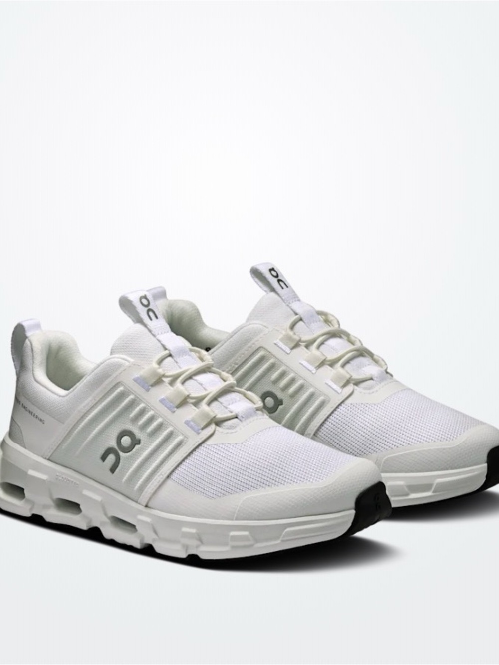 On Running Men's Athletic Sneakers - White with Black Accents